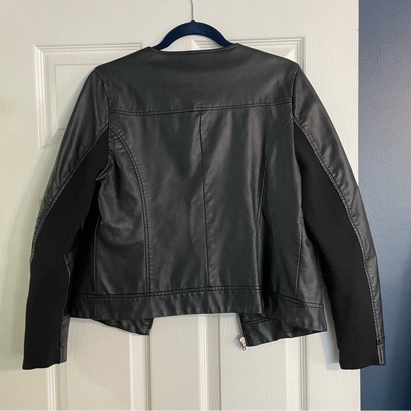 APT 9 Black Leather Jacket - Picture 3 of 6